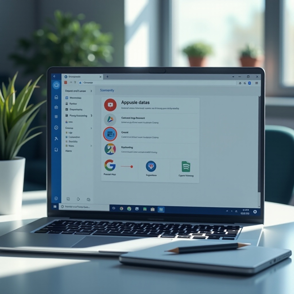 alisin ang data na nakaimbak sa app chromebook