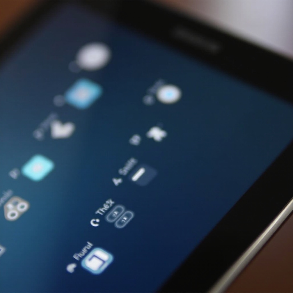 simbolo ng shift sa isang Galaxy A8 na tablet