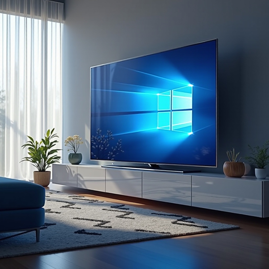 noda biru pada TV Samsung