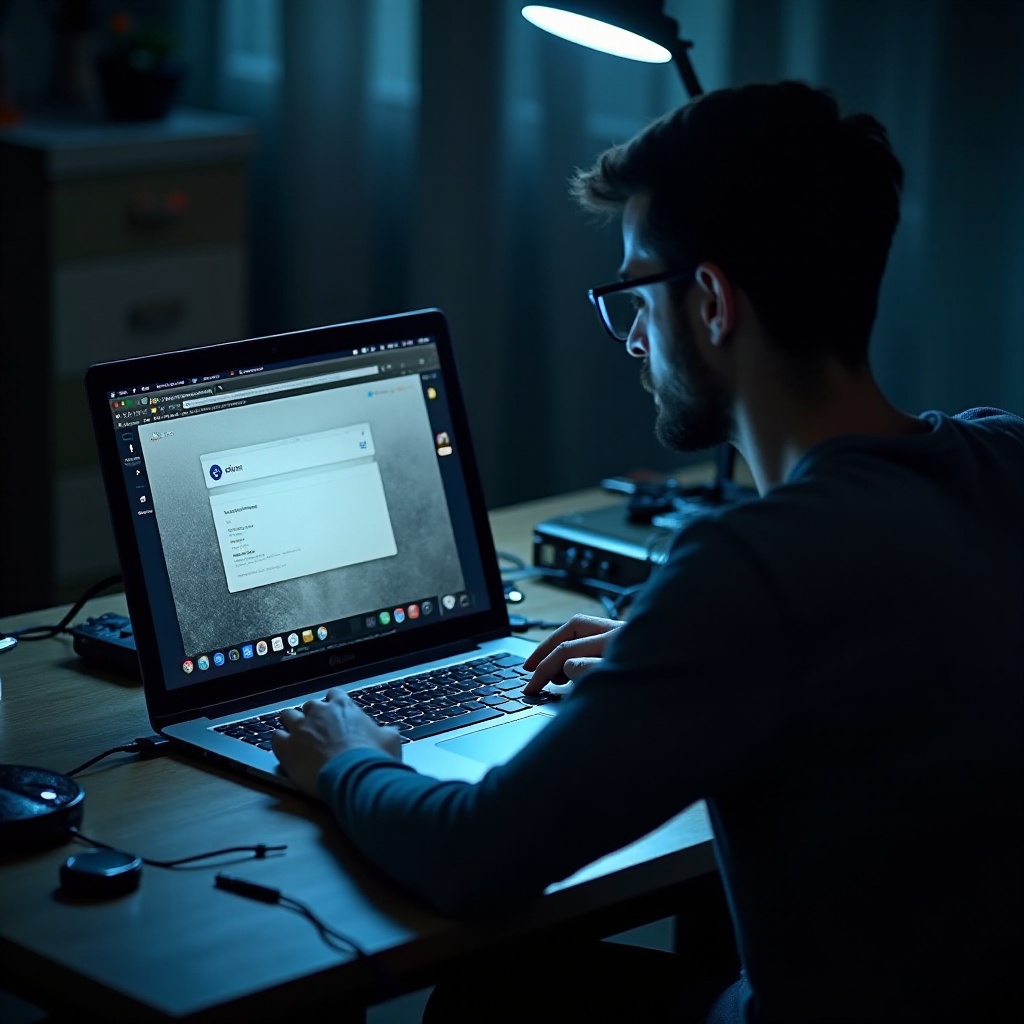 meu Chromebook está preso em uma página da web