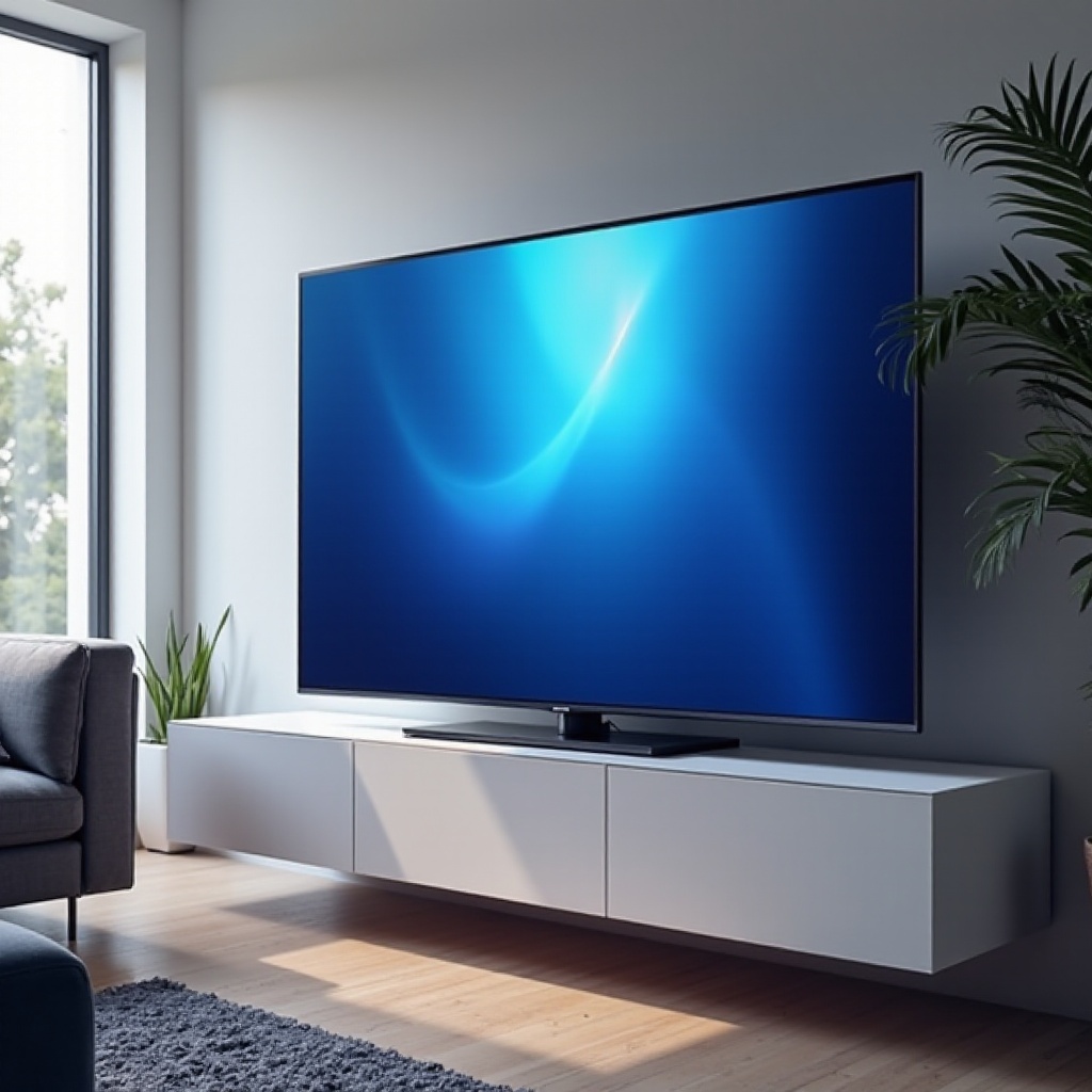 サムスンテレビの青い色合い