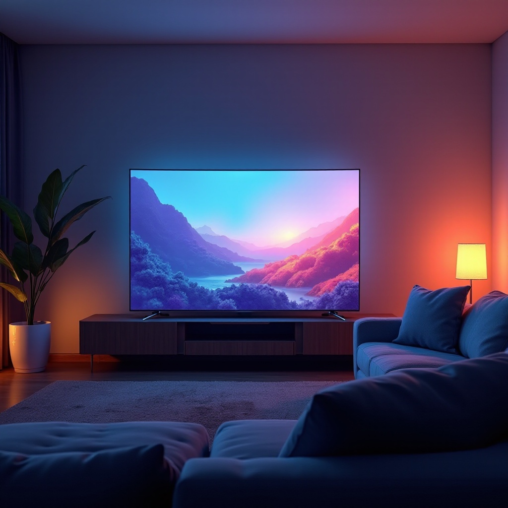 teinte bleue sur la télévision Samsung