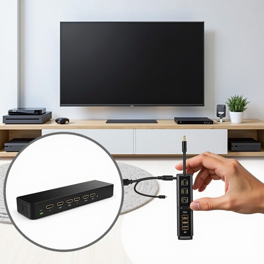 magdagdag ng mga HDMI port sa TV