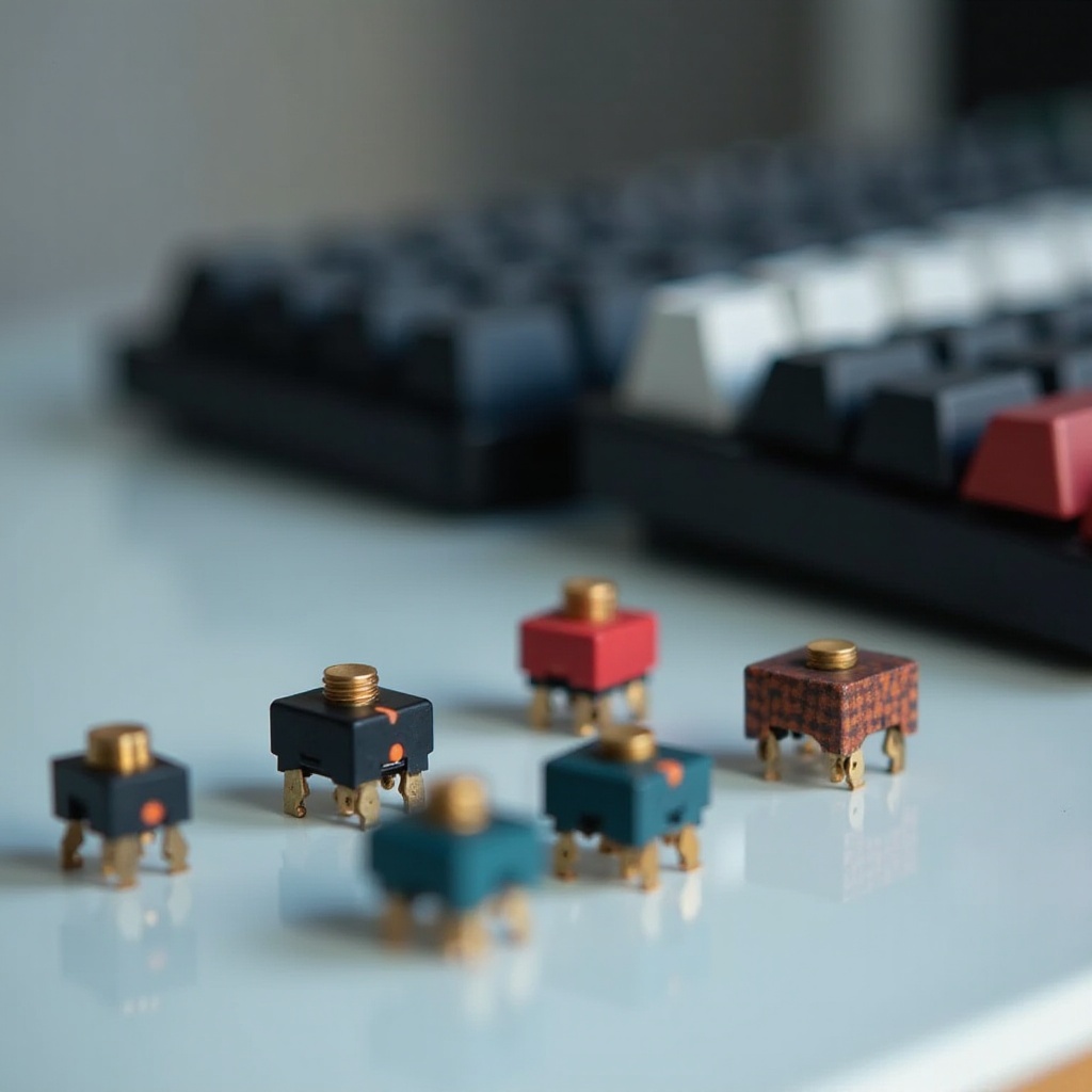 diferentes interruptores de teclado mecánico