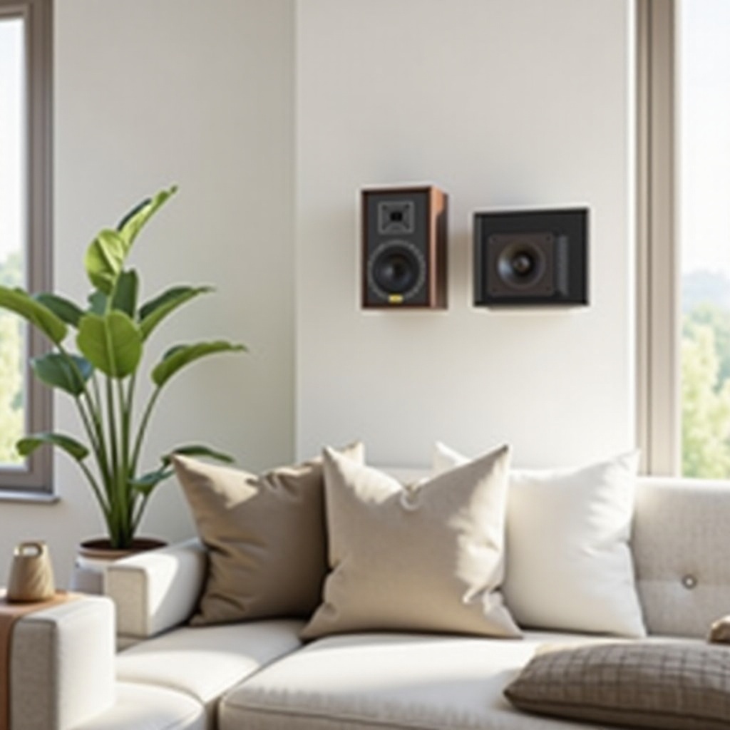 i-mount ang mga bookshelf speaker sa dingding